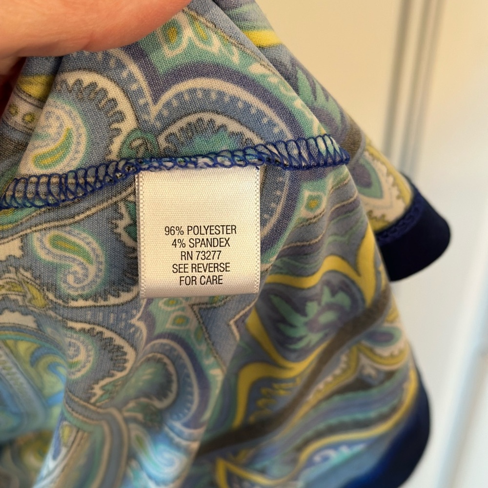Apt. 9 sleeveless blue paisley dress. Size XL - Picture 3 of 7